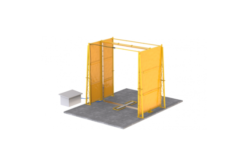 Brama dezynfekcyjna z osłonami od wiatru Brama dezynfekcyjna z osłonami od wiatru